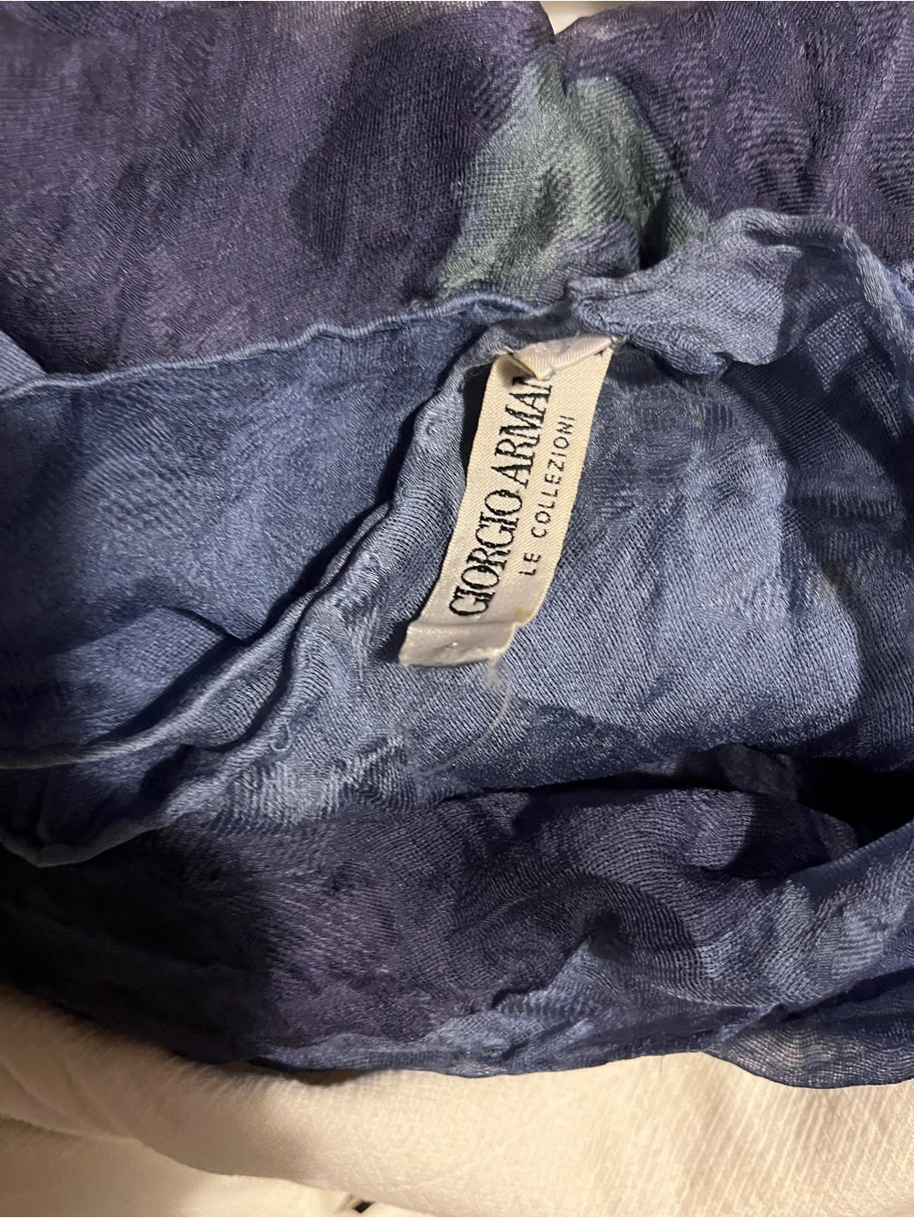 Giorgio Armani Blue and Purple Lightweight Fashion Scarf